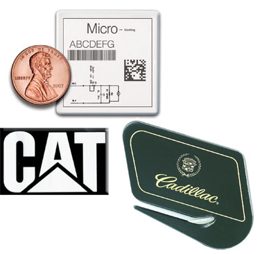 FIGURE 1. Dark marking contrast (left), white marking contrast (center), and custom color (right).