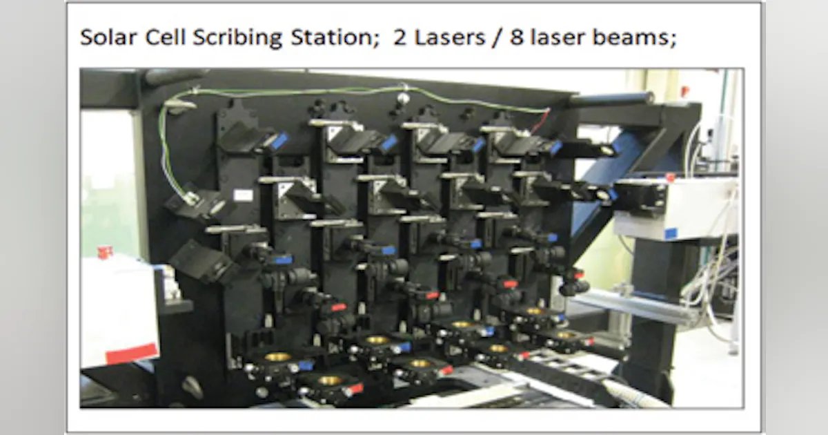 Cell Scriber Beam diagnostics aids in laser scribing solar cells | Laser Focus World