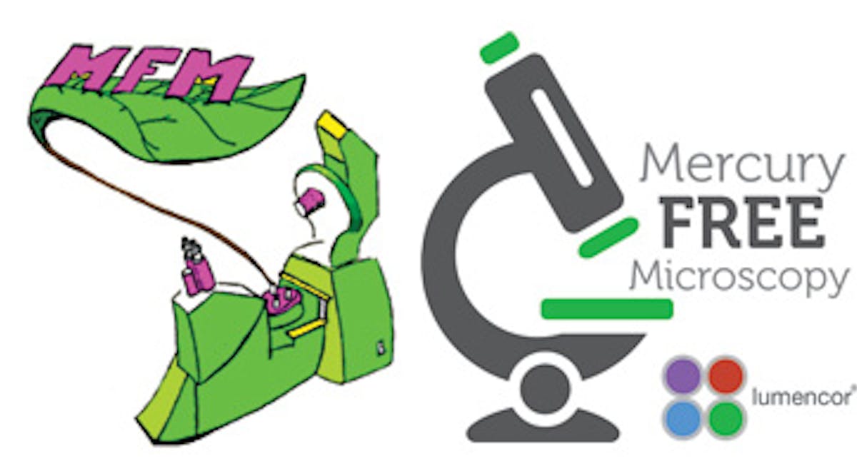 Both McGill University (left) and Lumencor (right) have developed Mercury Free Microscopy logos.