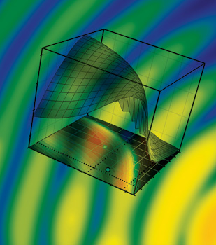 A fluorophore's spectral light modified up to ~100 nm above a nanostructure-coated microscope slide.