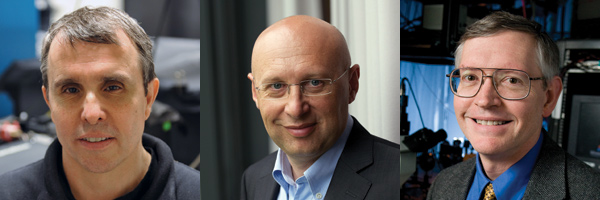 Left to right: Betzig, Hell, and Moerner.