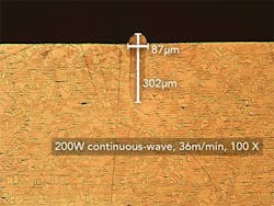 FIGURE 3. A micro-keyhole weld. FIGURE 3. A micro-keyhole weld.