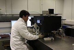 Taken in Dr. Ioan Notingher&apos;s lab at Nottingham University, the custom-built Raman microspectrometer with a cooled, deep-depletion, back-illuminated CCD camera can identify live cardiomyocyte cells within highly heterogeneous cell populations noninvasively.