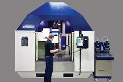 FIGURE 1. A hybrid system combines conventional subtractive and new additive manufacturing capabilities, including building complete metal components or adding 3D structures onto conventionally manufactured components. It also restores worn or damaged parts. FIGURE 1. A hybrid system combines conventional subtractive and new additive manufacturing capabilities, including building complete metal components or adding 3D structures onto conventionally manufactured components. It also restores worn or damaged parts.