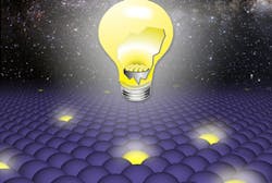 An artist’s concept shows how solving the problem of quantum-dot blinking may lead to applications in areas such as solid-state lighting. An artist’s concept shows how solving the problem of quantum-dot blinking may lead to applications in areas such as solid-state lighting.
