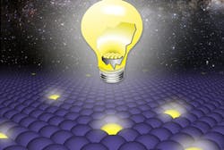 An artist&rsquo;s concept shows how solving the problem of quantum-dot blinking may lead to applications in areas such as solid-state lighting.