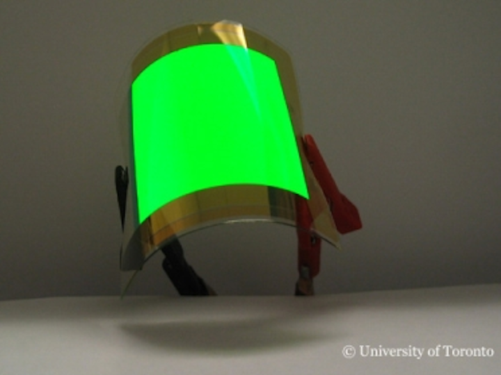 U. of Toronto scientists create world's most efficient flexible OLEDs on plastic