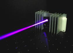 Laser-diode module reaches new heights of power in the deep violet