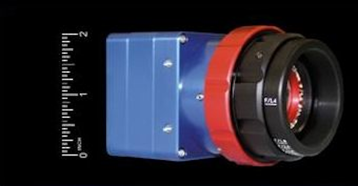 A Nova Sensors SWIR camera has a small form factor, even with the lens included