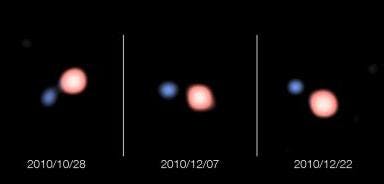 ESO&apos;s telescope interferometer images two stars orbiting each other