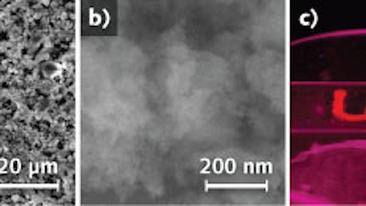 Scanning electron micrograph of silicon quantum dots, which form a red-emitting phosphor useful in white LEDs