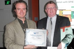2012 SPIE Young Investigator Award winner Nathan J. Withers (left)