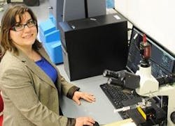 Daniela Wilson with her NanoSight nanoparticle tracking systems at the Radboud University in the Netherlands. Daniela Wilson with her NanoSight nanoparticle tracking systems at the Radboud University in the Netherlands.
