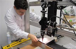 Queen's University PhD student Paul Webster uses a new technique that controls the depth of laser cuts--relevant for surgical operations and also for industrial uses such as the automotive industry Queen's University PhD student Paul Webster uses a new technique that controls the depth of laser cuts--relevant for surgical operations and also for industrial uses such as the automotive industry