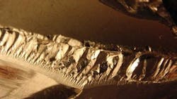 Edge of silicon ingot. Edge of silicon ingot.