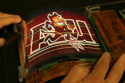 Researchers at the Flexible Display Center at Arizona State University have successfully manufactured the world&rsquo;s largest flexible color organic light-emitting diode (OLED) display prototype using advanced mixed-oxide thin-film transistors.