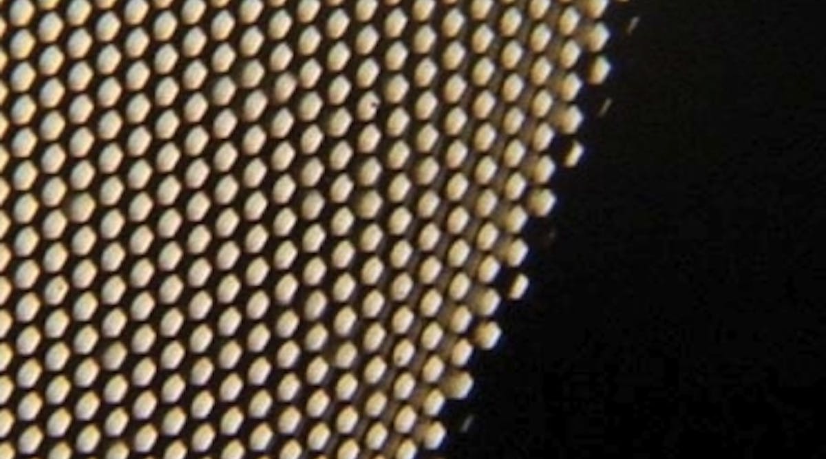 Close-up of CaF2 refractive homogenizer.