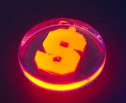 Quantum nanorods created with luciferase glow orange. Quantum nanorods created with luciferase glow orange.