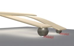 A new cantilever-based nanolithography technique uses no electronic components to bring the cantilevers into contact with the substrate surface, offering a new method to make cheaper biochips. A new cantilever-based nanolithography technique uses no electronic components to bring the cantilevers into contact with the substrate surface, offering a new method to make cheaper biochips.