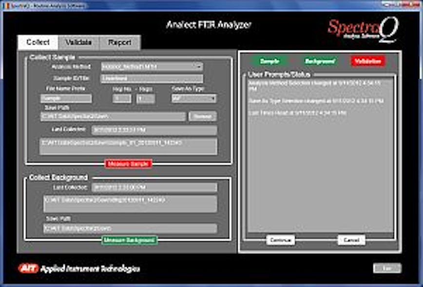 Applied Instrument Technologies SpectraQ spectrometer software