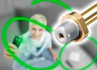 Osram Opto Semiconductors has introduced two green laser diode products with wavelengths from 510-530 nm and power levels between 30 and 50 mW for picoprojection, pointing, RGB, and other applications.