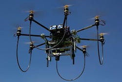 The Droidworx SkyJib Oktokopter carries a hyperspectral imaging system from Headwall Photonics. The Droidworx SkyJib Oktokopter carries a hyperspectral imaging system from Headwall Photonics.