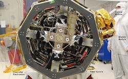LLCD components are shown after integration onto LADEE. LLCD components are shown after integration onto LADEE.