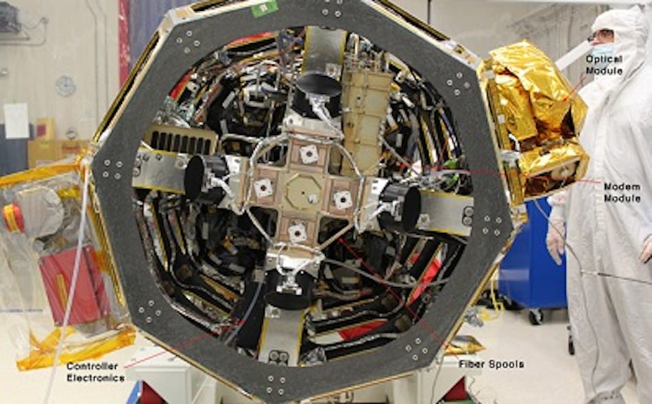 LLCD components are shown after integration onto LADEE.