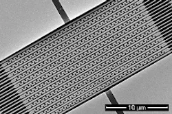 An electromechanically reconfigurable photonic metamaterial.