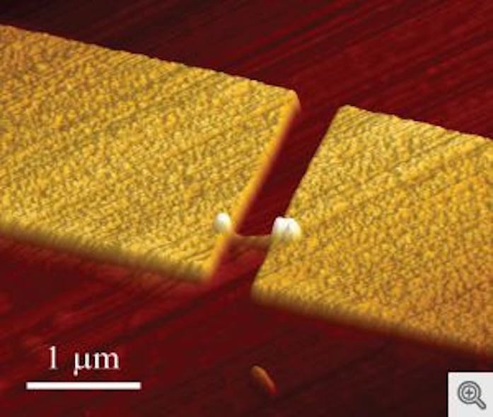 An atomic-force microscope (AFM) image of a nanowire single-photon emitter.