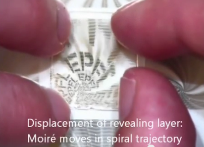 In order to thwart forgeries, EPFL researchers propose a new miniaturized authentication system. By combining both moir&eacute; patterns and microlithography techniques, it can be easily recognized by the naked eye and impossible to reproduce through currently existing printer or scanner technology.