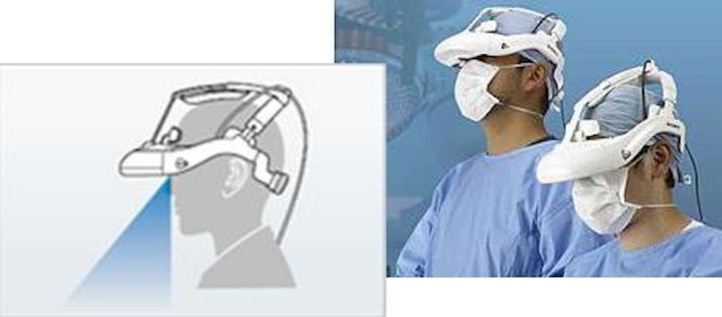 Sony&apos;s head-mounted endoscopic display has a gap at the bottom of the device that enables the wearer to view both the images inside the head-mounted monitor as well as actual areas of surgery with the smallest of eye movements.