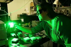 Vanessa Huxter uses ultrafast laser pulses to study physical processes in diamonds that happen on a time scale of a few nanoseconds.