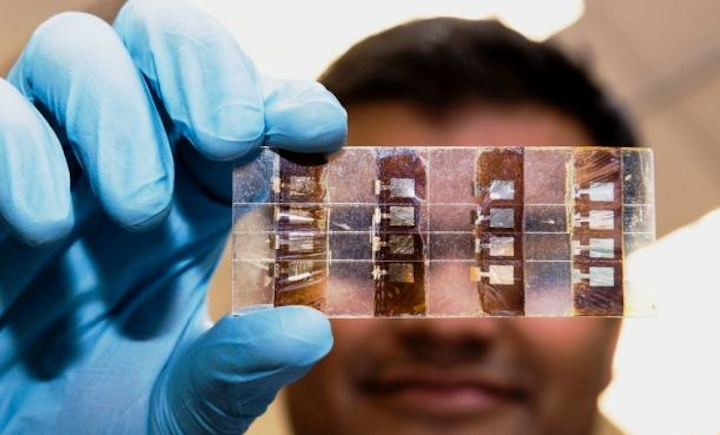 The unique material perovskite is far cheaper to produce and generates almost as much power as today's thin-film solar cells. (Image credit: Nanyang Technological University)