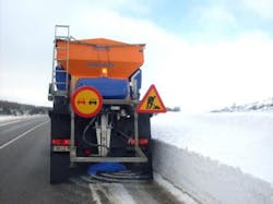 Compact optical sensor detects salt on the road to avoid excess salt-spreading Compact optical sensor detects salt on the road to avoid excess salt-spreading