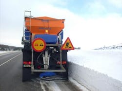 Compact optical sensor detects salt on the road to avoid excess salt-spreading
