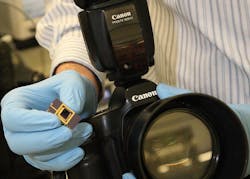 Smaller, more efficient nanosheet photodetectors from SUNY researchers could lead to vastly improved low-light imaging equipment. Smaller, more efficient nanosheet photodetectors from SUNY researchers could lead to vastly improved low-light imaging equipment.