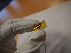 The new optical circuit works when bent around an object about the diameter of a human finger.