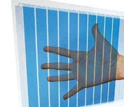 Heliatek's 40% transparent HeliaFilm has achieved a record optical-to-electrical conversion efficiency of more than 7%. Heliatek's 40% transparent HeliaFilm has achieved a record optical-to-electrical conversion efficiency of more than 7%.