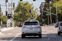 Google's driverless or self-driving cars are using improved optoelectronic sensors to improve driving on city streets as well as freeways. Google's driverless or self-driving cars are using improved optoelectronic sensors to improve driving on city streets as well as freeways.