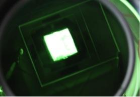 An image of a planar light source device through a neutral density filter helps to measure the emitter's homogeneity.
