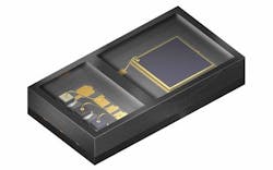 The integrated sensor SFH 7050 features three LED emitters and a photodiode in a compact unit for fitness monitoring. The integrated sensor SFH 7050 features three LED emitters and a photodiode in a compact unit for fitness monitoring.