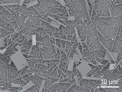 Unsorted nanowire crystals are shown immediately after production.
