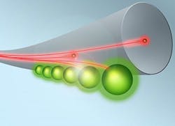 Atoms coupled to a glass fiber can slow down light dramatically.