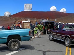 Protesters blocked vehicles headed for the Thirty Meter Telescope’s groundbreaking ceremony on Mauna Kea, on the Big Island of Hawaii, in October 2014. Protesters blocked vehicles headed for the Thirty Meter Telescope’s groundbreaking ceremony on Mauna Kea, on the Big Island of Hawaii, in October 2014.