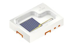 With a height of 0.6 mm, a footprint of 5.4 mm2, and a typical optical output of 1200 mW, the SFH 4770S is currently the most-compact high-power LED with a wavelength of 850 nm, according to Osram, its maker. With a height of 0.6 mm, a footprint of 5.4 mm2, and a typical optical output of 1200 mW, the SFH 4770S is currently the most-compact high-power LED with a wavelength of 850 nm, according to Osram, its maker.