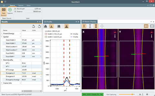 From Laser Munich 2015: BeamWatch 2.0 characterizes high-power laser beams in two axes
