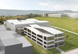 View from the north of Trumpf&apos;s Ditzingen facility, which will house the new EUV development home: In the foreground there is the office complex with room for 270 employees working in development and administration.