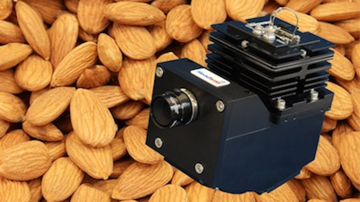 Hyperspectral imaging sensors inspect, sort, and grade nuts and whole-food products