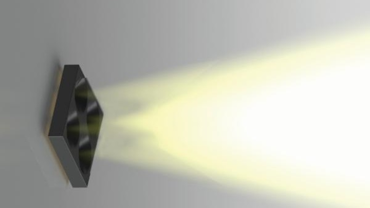 Plessey’s chip-scale optical system focuses the output from conventional LEDs without requiring bulky optical components. (Image credit: Plessey)